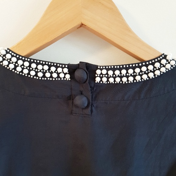 Banana Republic Silk/Cotton top w/ embellishments - Picture 4 of 5